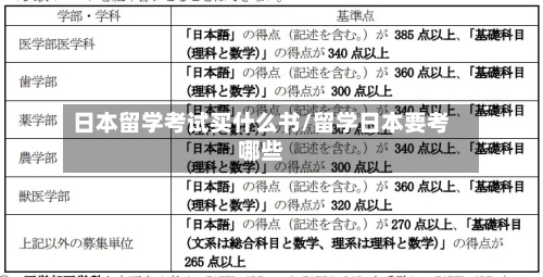 日本留学考试买什么书/留学日本要考哪些