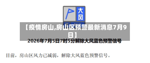 【疫情房山,房山区预警最新消息7月9日】
