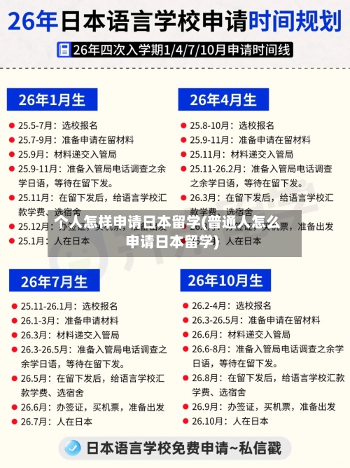 个人怎样申请日本留学(普通人怎么申请日本留学)