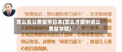 怎么去公费留学日本(怎么才能申请公费留学呢)-第3张图片