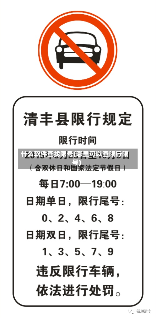 什么软件查找限号(哪里可以查限行限号)