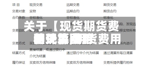 关于【现货期货费用
差计算,期货费用
和现货费用
的关系图】-第2张图片