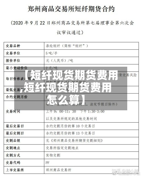 【短纤现货期货费用,短纤现货期货费用怎么算】-第2张图片