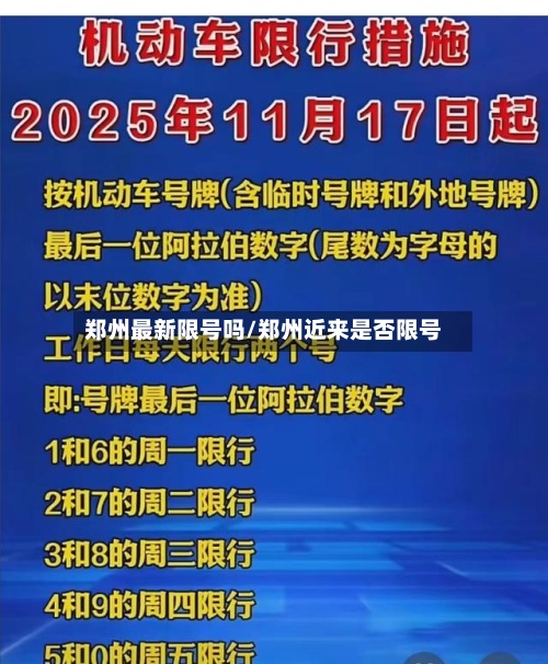 郑州最新限号吗/郑州近来是否限号
