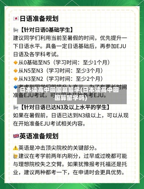 日本读高中回国算留学(日本读高中回国算留学吗)