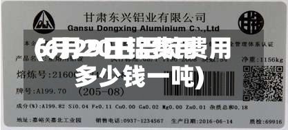 6月29日铝费用(6月20日铝锭费用多少钱一吨)