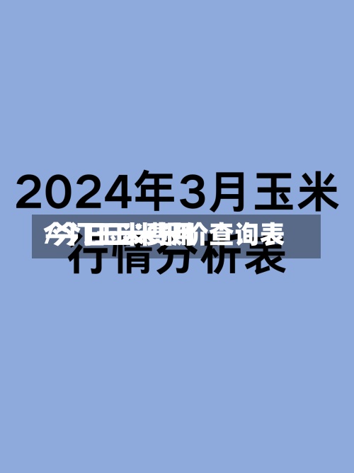 今门玉米费用
/今日玉米报价查询表-第2张图片
