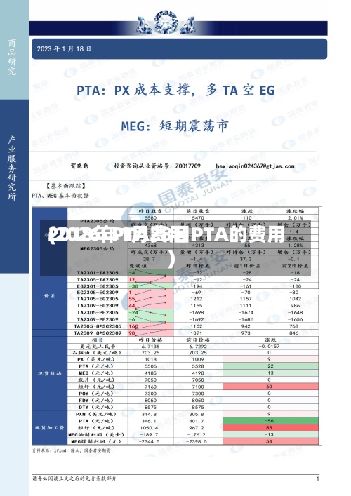 2018年PTA费用(2026年1月28日PTA的费用)-第2张图片