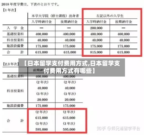 【日本留学支付费用方式,日本留学支付费用方式有哪些】