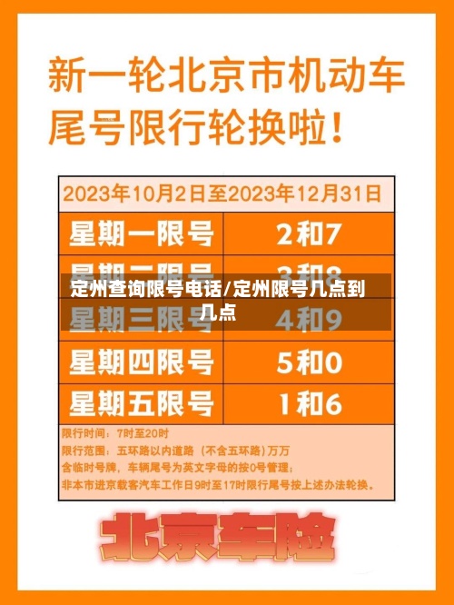 定州查询限号电话/定州限号几点到几点-第3张图片