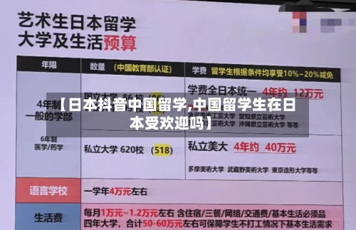 【日本抖音中国留学,中国留学生在日本受欢迎吗】-第2张图片