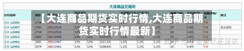 【大连商品期货实时行情,大连商品期货实时行情最新】