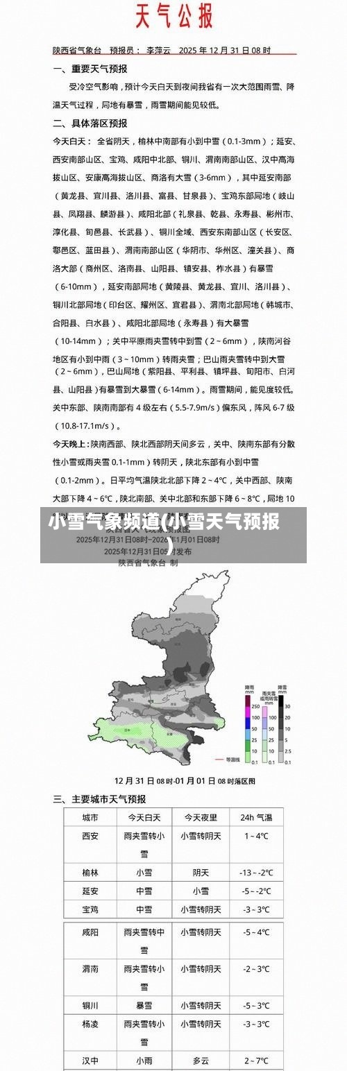 小雪气象频道(小雪天气预报)